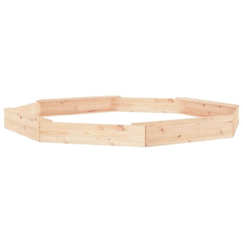 PIASKOWNICA Z SIEDZISKAMI OŚMIOKĄTNA DREWNO SOSNOWE