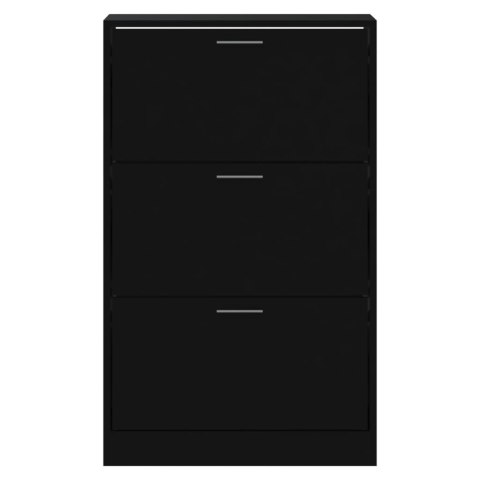 SZAFKA NA BUTY CZARNA 63X24X103CM