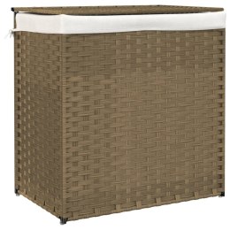 KOSZ NA PRANIE Z 2 KOMORAMI 53X35X57CM POLIRATTAN