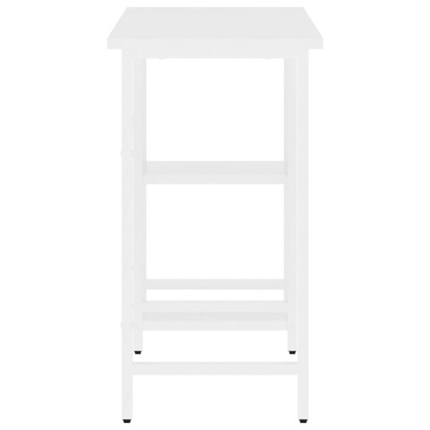 BIURKO KOMPUTEROWE BIAŁE 80X40X72CM I METAL