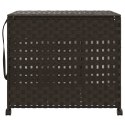 KOSZ NA PRANIE Z KÓŁKAMI CIEMNY BRĄZ 66X35X60CM RATTAN