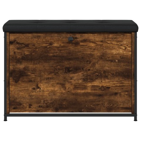 ŁAWKA NA BUTY Z UCHYLANĄ SZUFLADĄ PRZYDYMIONY DĄB 82X32X56CM