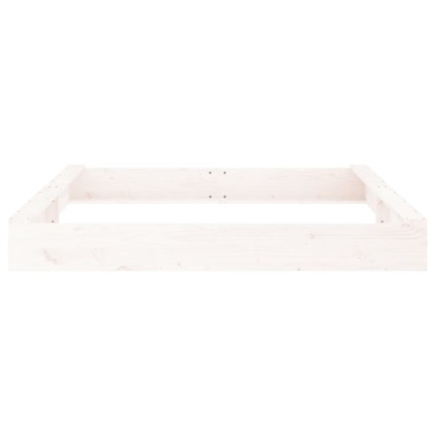 PIASKOWNICA Z SIEDZISKAMI BIAŁA KWADRATOWA DREWNO SOSNOWE