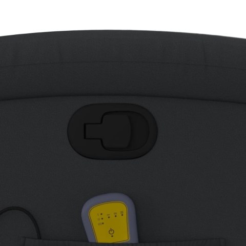 ROZKŁADANY FOTEL MASUJĄCY CZARNY SKÓRA NATURALNA