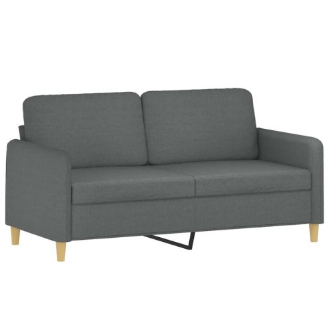 2-OSOBOWA SOFA Z PODUSZKAMI CIEMNOSZARA 140CM TKANINA