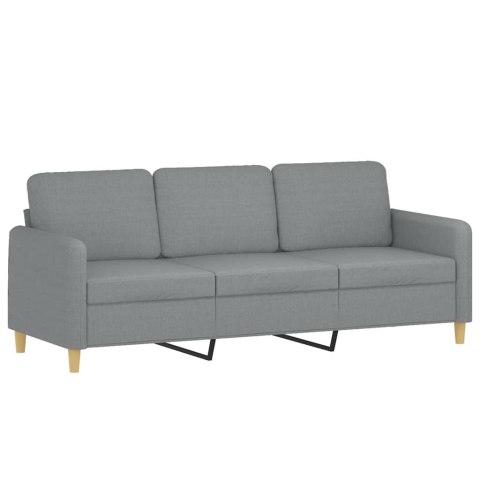 3-OSOBOWA SOFA Z PODUSZKAMI JASNOSZARA 180CM TKANINA