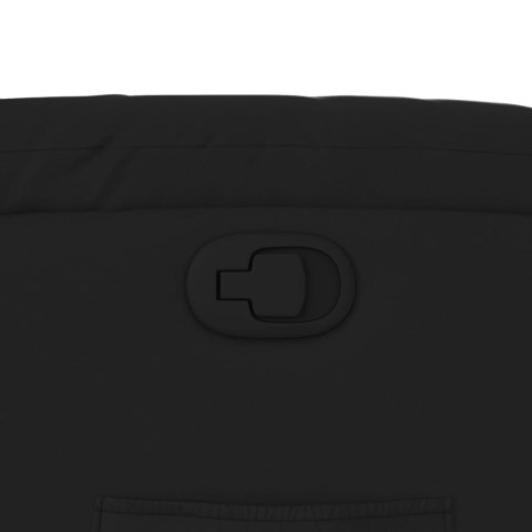 FOTEL ROZKŁADANY CZARNY SZTUCZNA SKÓRA