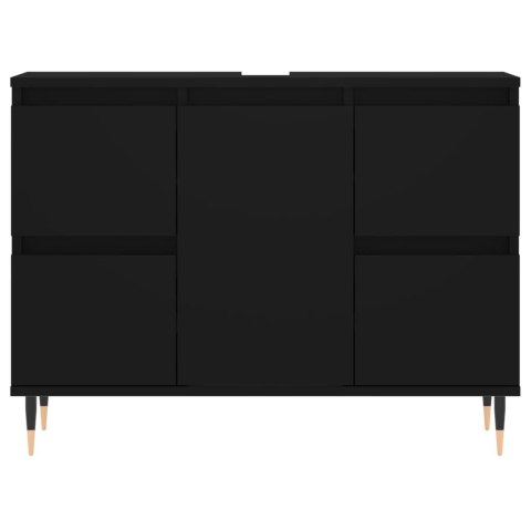 SZAFKA ŁAZIENKOWA CZARNA 80X33X60CM