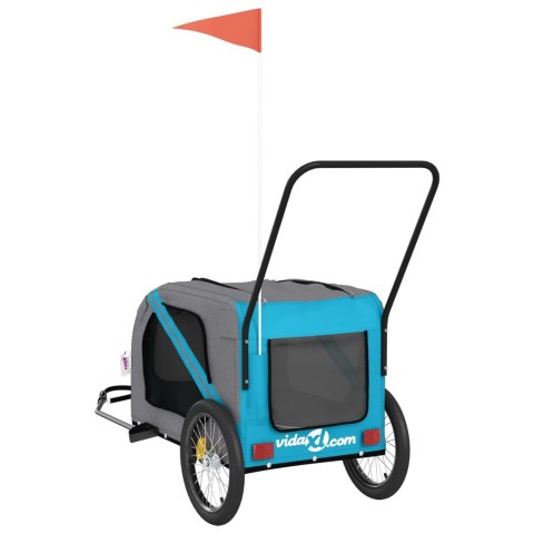 PRZYCZEPKA ROWEROWA DLA ZWIERZĄT TKANINA OXFORD I ŻELAZO