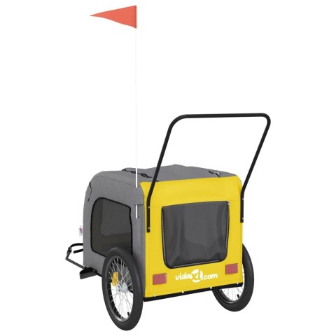 PRZYCZEPKA ROWEROWA DLA ZWIERZĄT TKANINA OXFORD I ŻELAZO