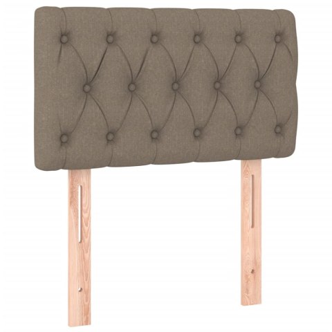 ŁÓŻKO KONTYNENTALNE Z MATERACEM TAUPE TKANINA 80X200CM