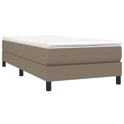 ŁÓŻKO KONTYNENTALNE Z MATERACEM TAUPE TKANINA 80X200CM
