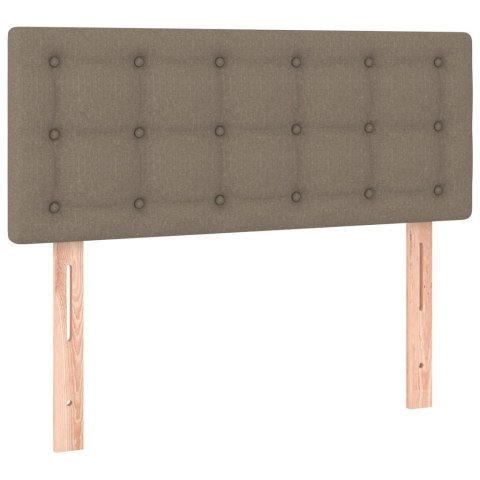 ŁÓŻKO KONTYNENTALNE Z MATERACEM TAUPE TKANINA 80X200CM