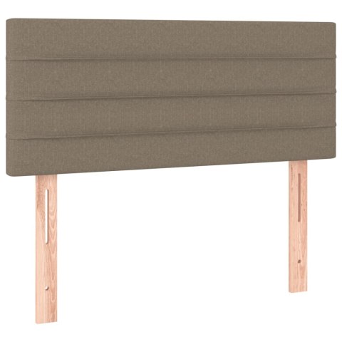 ŁÓŻKO KONTYNENTALNE Z MATERACEM TAUPE TKANINA 80X200CM