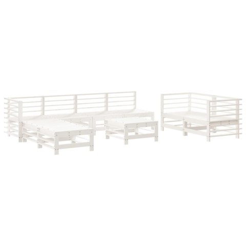 9-CZ. ZESTAW MEBLI BAROWYCH DO OGRODU BIAŁY DREWNO SOSNOWE