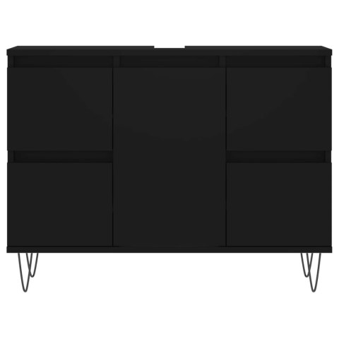 SZAFKA ŁAZIENKOWA CZARNA 80X33X60CM