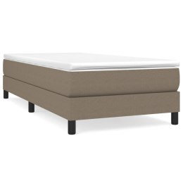 ŁÓŻKO KONTYNENTALNE Z MATERACEM TAUPE TKANINA 90X190CM