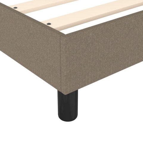 ŁÓŻKO KONTYNENTALNE Z MATERACEM TAUPE TKANINA 90X190CM
