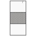 ŚCIANKA PRYSZNICOWA PRZEZROCZYSTE SZKŁO ESG 90X195CM CZARNA