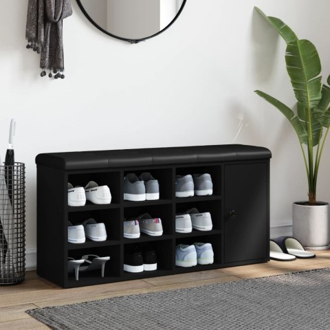 ŁAWKA NA BUTY CZARNA 102X32X50CM