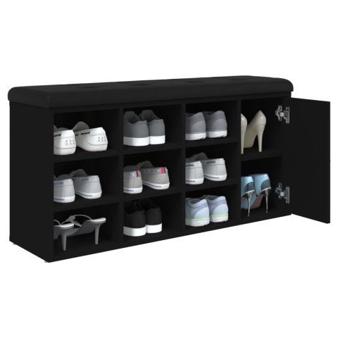 ŁAWKA NA BUTY CZARNA 102X32X50CM