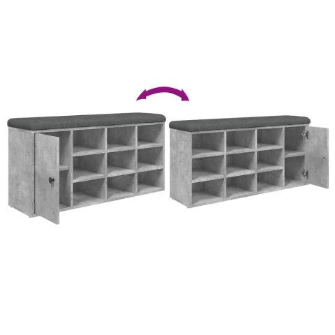ŁAWKA NA BUTY SZAROŚĆ BETONU 102X32X50CM