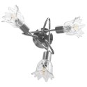 LAMPA SUFITOWA ZE SZKLANYMI KLOSZAMI NA 3 ŻARÓWKI E14 TULIPANY