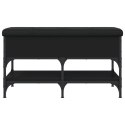 ŁAWKA NA BUTY CZARNA 82X42X45CM