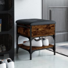 ŁAWKA NA BUTY PRZYDYMIONY DĄB 42X42X45CM