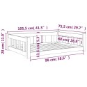 LEGOWISKO DLA PSA 105,5X75,5X28CM DREWNO SOSNOWE