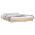 RAMA ŁÓŻKA Z LED 140X190CM LITE DREWNO