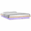 RAMA ŁÓŻKA Z LED 140X190CM LITE DREWNO
