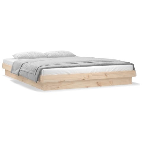 RAMA ŁÓŻKA Z LED 140X190CM LITE DREWNO