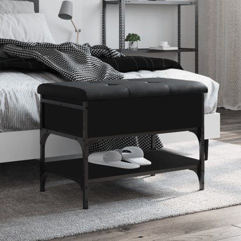 ŁAWKA NA BUTY CZARNA 62X42X45CM