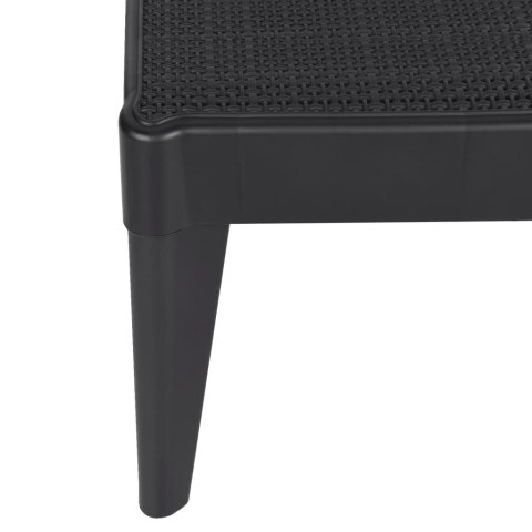 LEŻAK ANTRACYTOWY 186X60X29CM PP