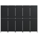 PARAWAN POKOJOWY 5-PANELOWY CZARNY POLIRATTAN