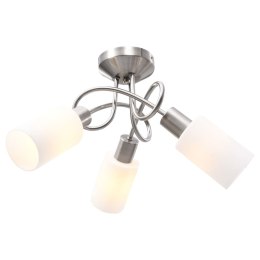 LAMPA SUFITOWA Z CERAMICZNYMI KLOSZAMI NA 3 ŻARÓWKI E14