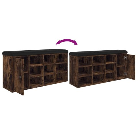 ŁAWKA NA BUTY PRZYDYMIONY DĄB 102X32X50CM