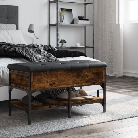 ŁAWKA NA BUTY PRZYDYMIONY DĄB 82X42X45CM