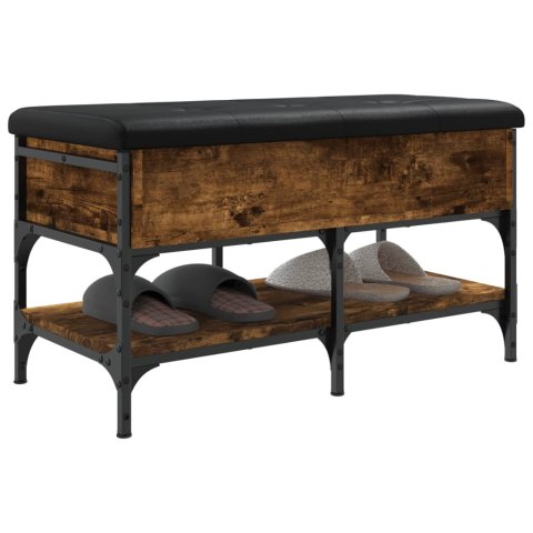 ŁAWKA NA BUTY PRZYDYMIONY DĄB 82X42X45CM