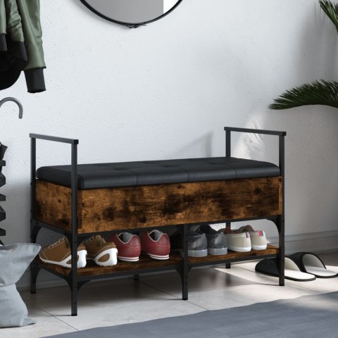 ŁAWKA NA BUTY PRZYDYMIONY DĄB 85,5X42X57,5CM