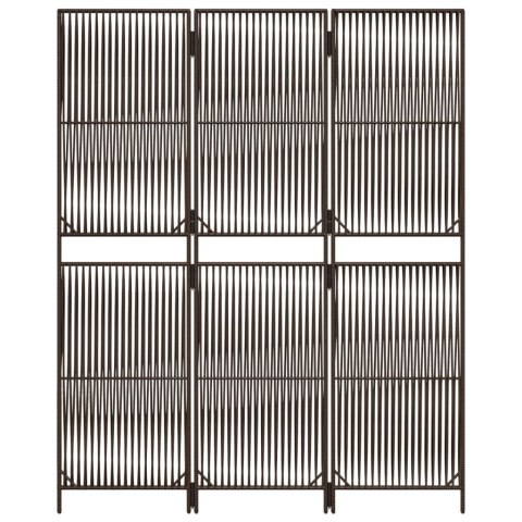 PARAWAN POKOJOWY 3-PANELOWY BRĄZOWY POLIRATTAN