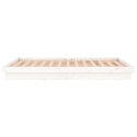 RAMA ŁÓŻKA Z LED BIAŁA 120X200CM LITE DREWNO