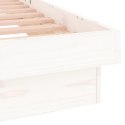 RAMA ŁÓŻKA Z LED BIAŁA 120X200CM LITE DREWNO