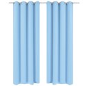 ZASŁONY ZACIEMNIAJĄCE Z KÓŁKAMI 2 SZT. 135X175CM TURKUSOWE