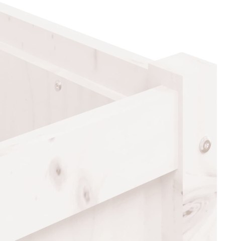 DONICA OGRODOWA BIAŁA 180X50X50CM LITE DREWNO SOSNOWE