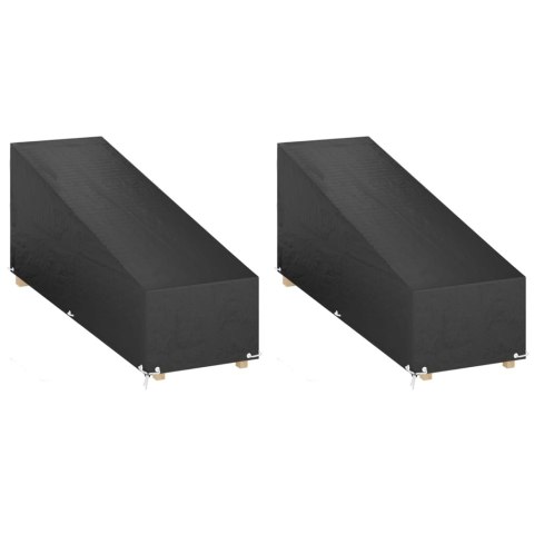 POKROWCE NA LEŻAKI 2 SZT. 12 OCZEK 205X75X40/70CM PE