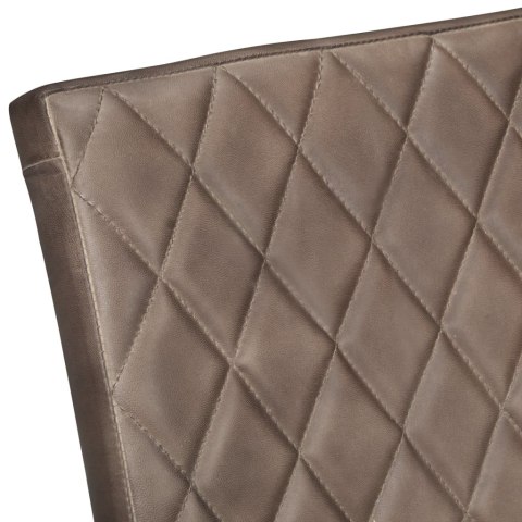 KRZESŁA STOŁOWE WSPORNIKOWE 4 SZT. BRĄZOWE SKÓRA NATURALNA