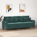 SOFA 3-OSOBOWA CIEMNOZIELONY 180CM OBITA AKSAMITEM