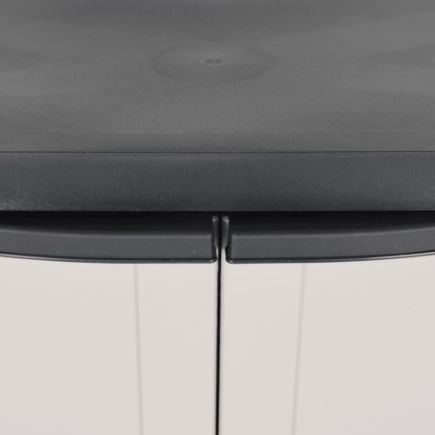 SZAFKA OGRODOWA SZARO-CZARNA 65X37X85CM PP